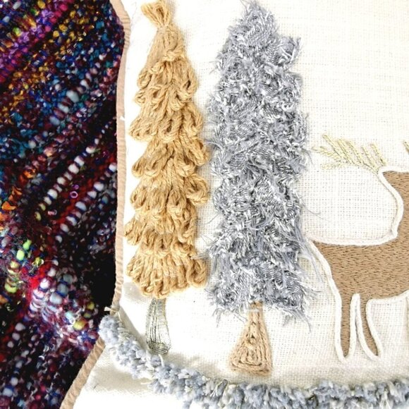 Winter Wonderland EUC White Glittery Accent Pillow - Picture 6 of 10